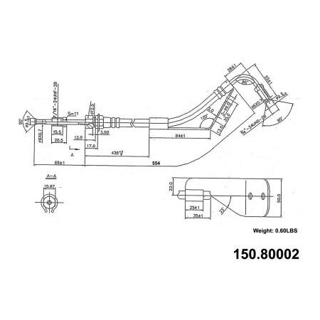 Centric Brake Hose, Parts 150.80002 150.80002